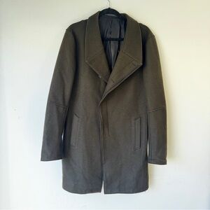 AllSaints Men's Italian Wool Banner Coat